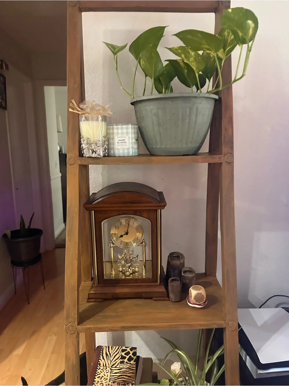 Retired Bulova B1846 Westport Strike & Chime Mantel Clock, Brown Cherry